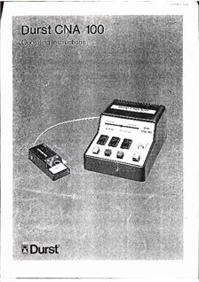 Durst CNA 100 manual. Camera Instructions.